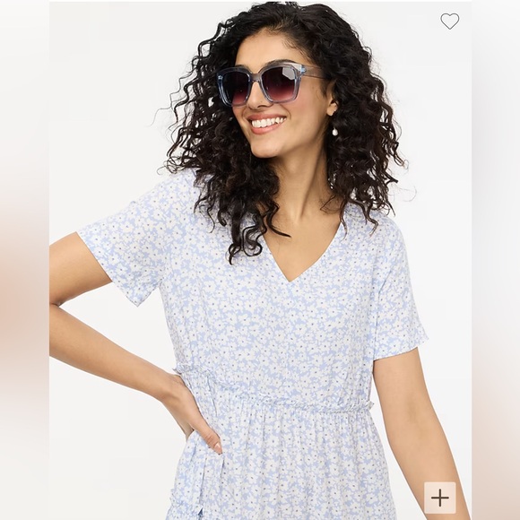 J. Crew V-neck ruffle tiered mini dress - Picture 2 of 9